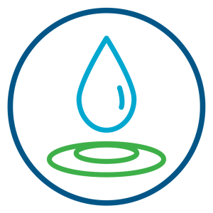 Drop of water icon symbolizing baptism