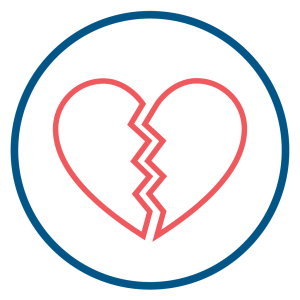 Broken Heart Icon Symbolizing separation from God